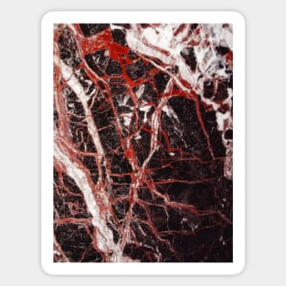 Black and red marble iphone case Sticker